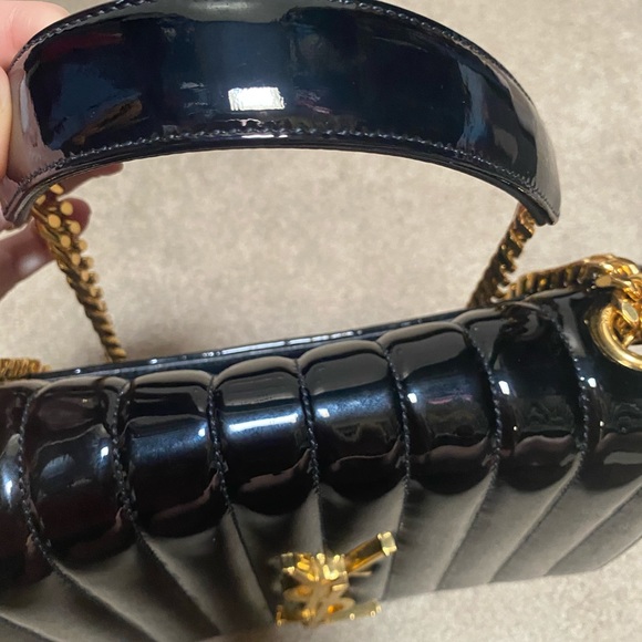 SAINT LAURENT BLACK LEATHER CROSSBODY BAG - Picture 5 of 7